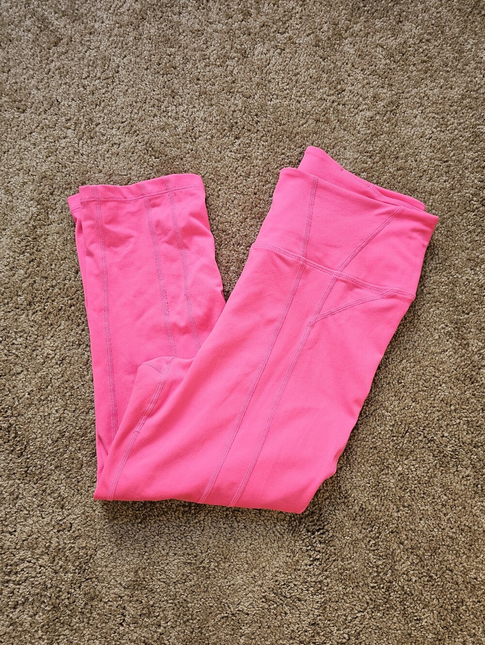 Free People Neon Pink High-Rise Leggings